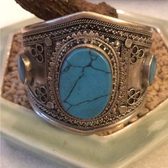 Vintage turquoise cuff - Picture 4 of 6